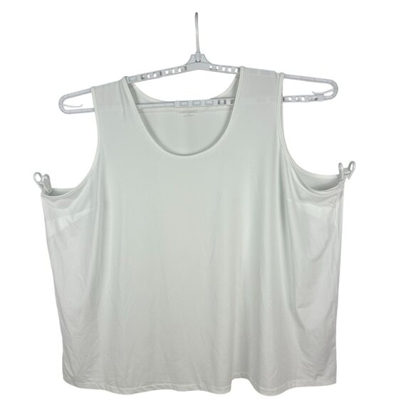 Catherines Size 4X Womens White Tank Top 95% Polyester 5% Spandex - Picture 1 of 6